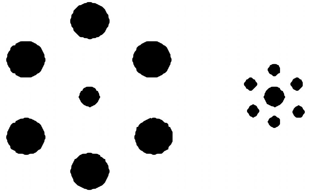 Точка 5.6. Оптическая иллюзия с точками. Иллюзия круг. Карточки с точками. Пять точек.